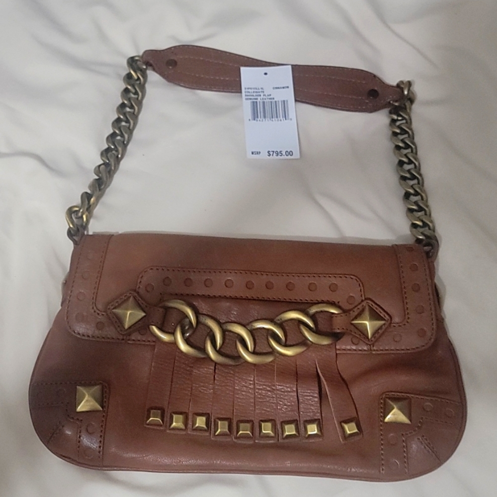Micheal kors collegiate shoulder strap  flap bag
